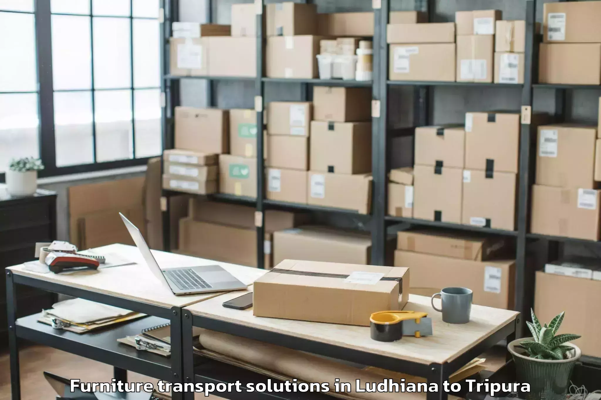 Book Ludhiana to Jirania Furniture Transport Solutions Online